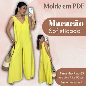 Imagem de capa para o Ebook MOLDE EM PDF MACACÃO SOFISTICADO 