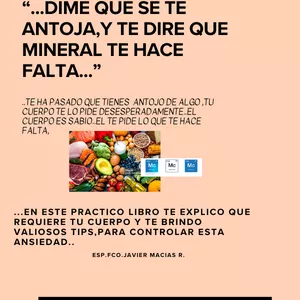 Imagen de portada para Ebook EBOOK "DIME QUE SE TE ANTOJA Y TE DIRE QUE MINERAL TE HACE FALTA"
