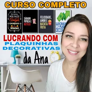 Imagem de capa para o Curso online LUCRANDO COM PLAQUINHAS DECORATIVAS