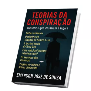 Imagem de capa para o Ebook TEORIAS DA CONSPIRAÇÃO - Falhas na Matrix - Homem na Lua - Terra Oca - Elvis e Michael Jackson Vivem - Iluminati - Viagem no Tempo e outros. 🦄