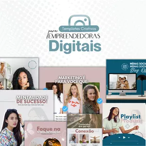 Imagem de capa para o Curso online TEMPLATES CRIATIVOS 3.0 - PARA EMPREENDEDORAS
