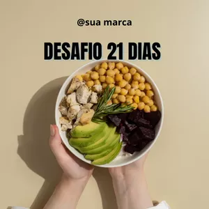 Imagem de capa para o Ebook Modelo de Desafio de 21 Dias Para Nutricionistas!
