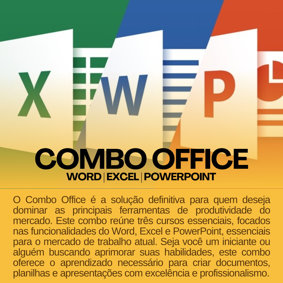 Imagem do curso Combo Office - Word | Excel | PowerPoint