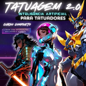 Imagem de capa para o Curso online TATUAGEM 2.0 Inteligência Artificial para Tatuadores