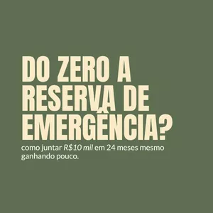Imagem de capa para o Ebook Do zero a reserva de emergência