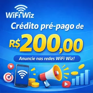 Imagem de capa para o Curso online Wifi Wiz - Crédito pré-pago de R$ 200 para Anunciantes (CPV R$ 0,09)