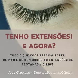 Imagem de capa para o Ebook  Tenho Extensão de Pestanas! E Agora?