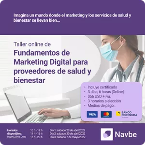 Imagen de portada para Curso online Fundamentos de Marketing Digital para proveedores de salud y bienestar [Taller online]