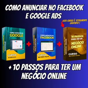 Imagem do curso Curso de Google Ads e Facebook Ads + 10 Passos para ter um negócio online.