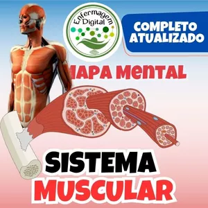Imagem de capa para o Ebook Mapa Mental - Sistema Muscular - Enfermagem Digital