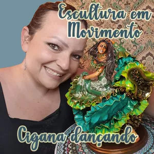 Imagem de Escultura em movimento - cigana dançando criado por Cintia Beu Sculptures na hotmart