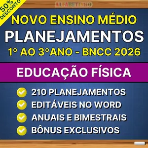 Imagem do curso EDUCAÇÃO FÍSICA - Planejamentos - Ensino Médio - BNCC 2026