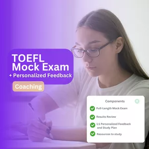 Cover image for Online course TOEFL Mock Exam + Personalized Feedback