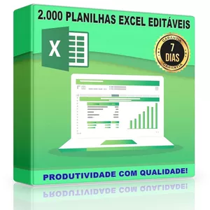 Planilha Pacote com 2000 Planilhas de Excel