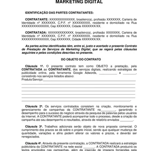Imagem de capa para o Curso online Modelo de Contrato de Marketing Digital com Suporte