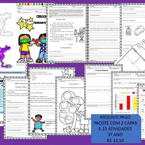 Imagem de capa para o Ebook Pacote de Atividades Português/ciências/matemática