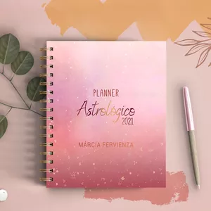 Imagem de capa para o Ebook Planner Astrológico 2021 | Cor Rosa - Márcia Fervienza