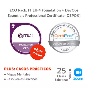 Imagen de portada para Curso online 2 ECO Pack: ITIL® 4 Foundation + DevOps Essentials