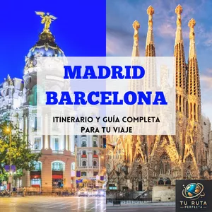 Imagen de portada para Ebook Descubre Madrid-Barcelona - Itinerario y guía completa para tu viaje 