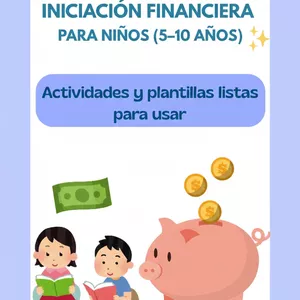 Imagen de portada para Ebook Kit de Plantillas Imprimibles de Iniciación Financiera para Niños (5–10 años)