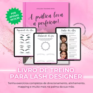 Imagem de capa para o Ebook Caderno de treino para Lash designer