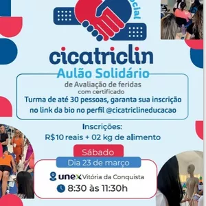 Imagem de capa para o Evento presencial Aulão solidário