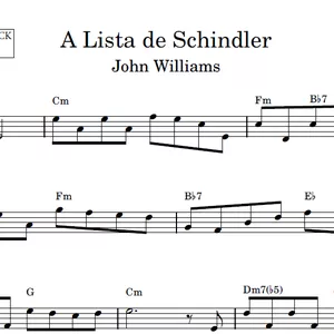 Imagem de capa para o Ebook A Lista de Schindler (John Williams) - Partitura para Sax Alto com Playback