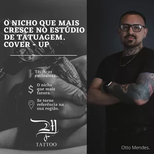 Imagem de capa para o Curso online O nicho da tatuagem que mais crescer -  Cover Up 