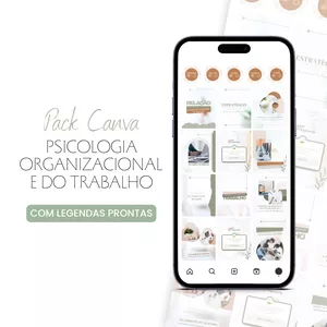 Imagem de capa para o Curso online Pack Canva Psicologia Organizacional e do Trabalho