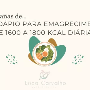 Imagem de capa para o Ebook 4 Semanas de CARDÁPIO PARA EMAGRECIMENTO DE 1600 A 1800 KCAL DIÁRIAS