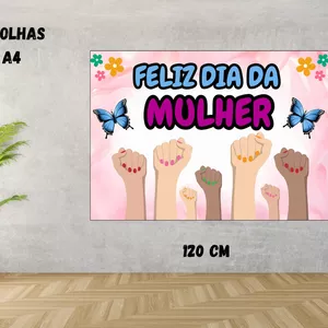 Imagem de capa para o Ebook PAINEL DE PAREDE DIA DA MULHER