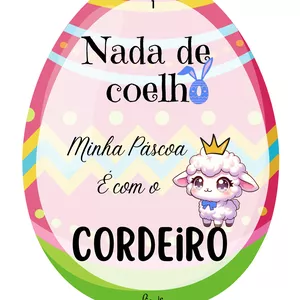 Imagem de capa para o Ebook Páscoa "nada de coelho minha páscoa é com cordeiro"