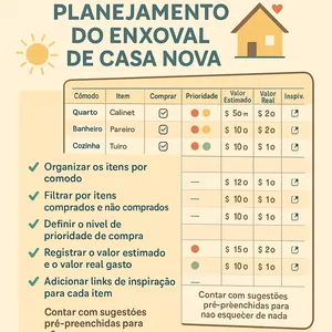 Imagem de capa para o Ebook Planilha excel para enxoval