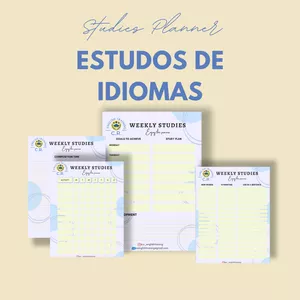 Cover image for Ebook Planner de estudos - idiomas