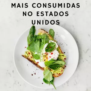 Imagem de capa para o Ebook top 5 receitas veganas mais consumidas no estados unidos