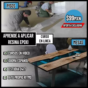 Imagen de portada para Ebook Aprende Resina Epoxica y Porcelanato