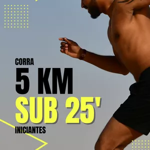 Imagem de capa para o Ebook Correndo 5 km abaixo de 25 minutos - iniciantes