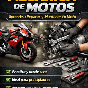 Imagen de portada para Ebook Curso de mecánica de motos desde cero 