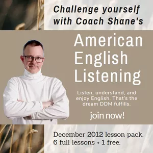 Cover image for Online course Coach Shane's American English Listening - December 2012