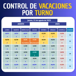 Imagen de portada para Ebook 📊 SISTEMA DE CONTROL DE VACACIONES POR TURNO CON MACRO EXCEL | 100% AUTOMATIZADO Y PERSONALIZABLE 🚀