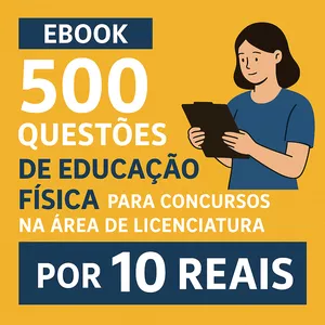 Imagem de capa para o Ebook 500 Questões com gabarito para Professor de Educação Física