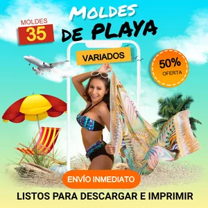 Imagen de portada para Curso online + 35 MOLDES TEXTILES PLAYEROS