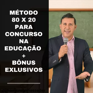 Imagem de capa para o Curso online Método 80 x 20 aplicado a concursos na área de Educação + Bônus exlusivos