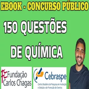 Imagem de capa para o Ebook 150  QUESTÕES DE QUÍMICA (FCC E CEBRASPE ) - CONCURSO PROFESSOR DE QUÍMICA 