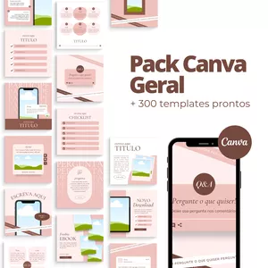 Imagem de capa para o Curso online Pack Canva Geral