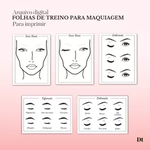 Imagem de capa para o Curso online Folhas de treino para maquiagem 