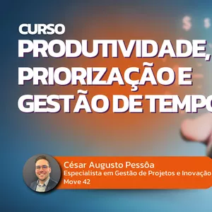 Imagem de capa para o Curso online Produtividade, priorização e Gestão de Tempo