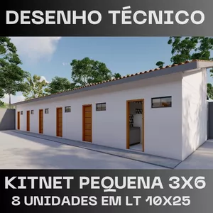 Imagem de capa para o Curso online PROJETO DE KITNET 3X6- 8 UNIDADES