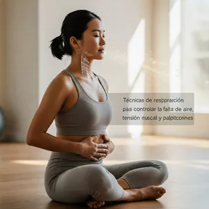 Imagen de portada para Ebook Técnicas de respiración para controlar la falta de aire, tensión muscular y palpitaciones
