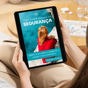 Imagem de capa para o Ebook Guia Viajante Solo® Viajar Sozinha em Segurança
